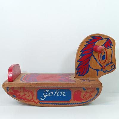 LOT 27: Vintage Chadwick-Miller Rocking Horse, 1967 Fisher Price Pocket Radio & More