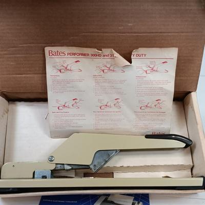 LOT 38: Sharp PA-3250 Electric Typewriter, Bates Heavy Duty Stapler, Rhodia Notepads & More