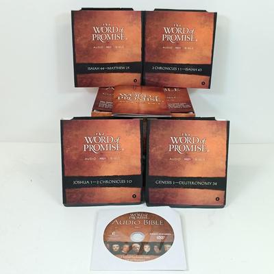 LOT 39: The World of Promise Audio Bible, Inlaid Wood Religious Tray, Fontanini Three Kings Ornaments & More