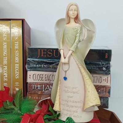 LOT 39: The World of Promise Audio Bible, Inlaid Wood Religious Tray, Fontanini Three Kings Ornaments & More