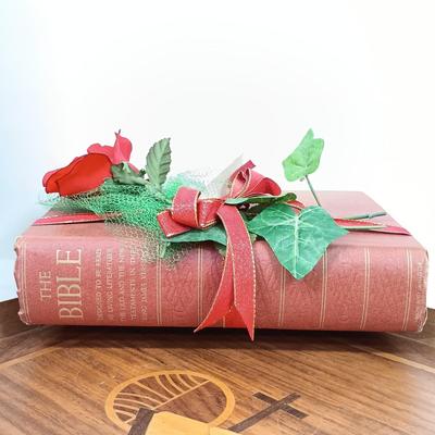 LOT 39: The World of Promise Audio Bible, Inlaid Wood Religious Tray, Fontanini Three Kings Ornaments & More