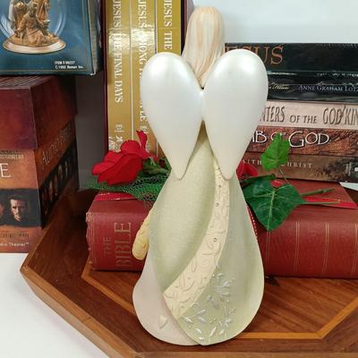 LOT 39: The World of Promise Audio Bible, Inlaid Wood Religious Tray, Fontanini Three Kings Ornaments & More