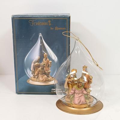 LOT 39: The World of Promise Audio Bible, Inlaid Wood Religious Tray, Fontanini Three Kings Ornaments & More