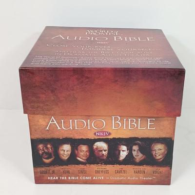 LOT 39: The World of Promise Audio Bible, Inlaid Wood Religious Tray, Fontanini Three Kings Ornaments & More