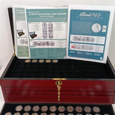 LOT 40: Ultimate P&D National Parks Quarters with Coin Case