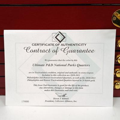 LOT 40: Ultimate P&D National Parks Quarters with Coin Case