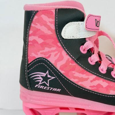 LOT 41: Kids Jr-12 Roller Derby Pink Roller Skates with original box