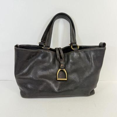 LOT 44: Vintage Ralph Lauren Leather Tote Handbag