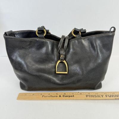 LOT 44: Vintage Ralph Lauren Leather Tote Handbag