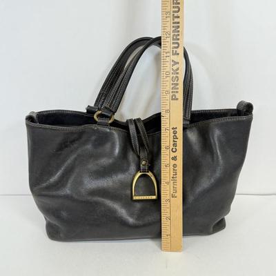 LOT 44: Vintage Ralph Lauren Leather Tote Handbag