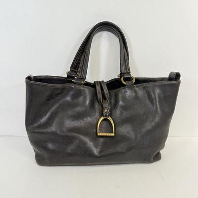 LOT 44: Vintage Ralph Lauren Leather Tote Handbag