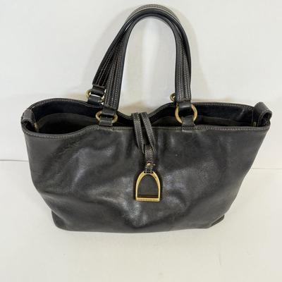 LOT 44: Vintage Ralph Lauren Leather Tote Handbag