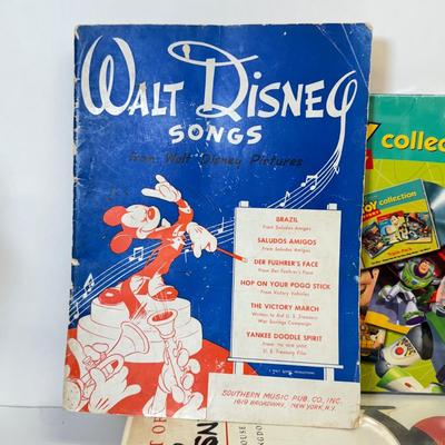 LOT 54: The Art of Disney Book, Vintage Disney Songs Sheet Music & More