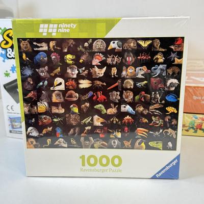 LOT 56: Collection of Games & Ravensberger Puzzle w/ Stow & Go Mat