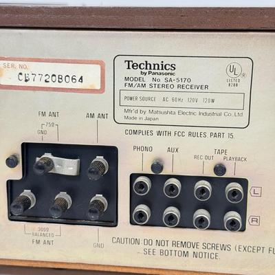LOT 57: Technics by Panasonic FM/AM Stereo Receiver Model SA-5170