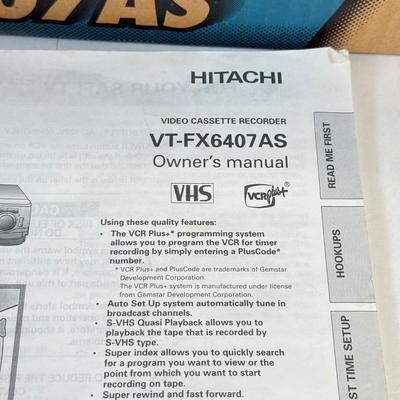 LOT 58: Hitachi VCR Model VT-FX6407AS
