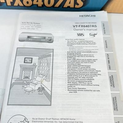 LOT 58: Hitachi VCR Model VT-FX6407AS