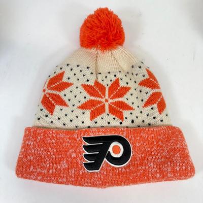 LOT 59: Sports Collectibles: Women's Flyers Beanie, NHL Draft 2014 Glasses, Easton Baseball Bat & More