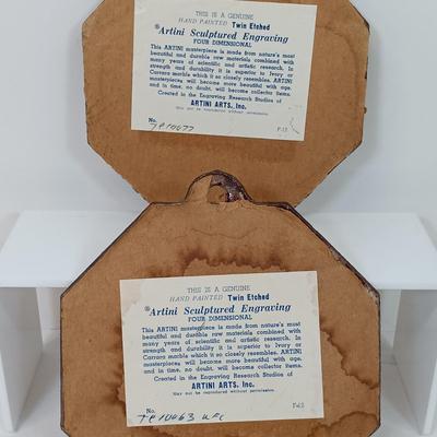 LOT 61: Shawnee Pottery Bo Peep Pitcher, Artini Arts Sculptured Engravings, Wedgwood Peter Rabbit Coin Bank & More