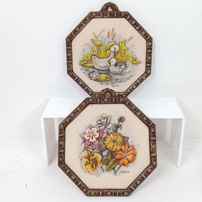 LOT 61: Shawnee Pottery Bo Peep Pitcher, Artini Arts Sculptured Engravings, Wedgwood Peter Rabbit Coin Bank & More