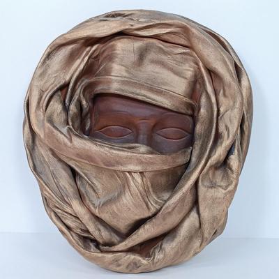 LOT 68: Vintage French Decorative Masks Hand Formed with Italian Leather