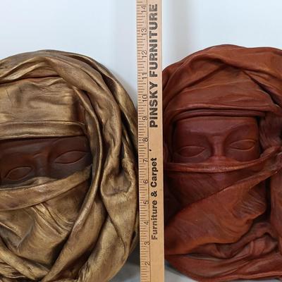 LOT 68: Vintage French Decorative Masks Hand Formed with Italian Leather