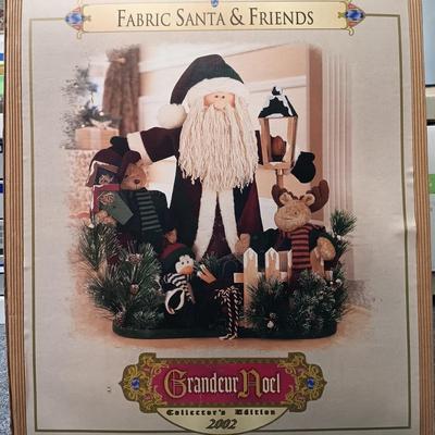 LOT 73: Grandeur Noel 2002 Fabric Santa & Friends with Large Ornament Collection & More