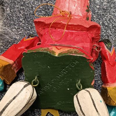 LOT 73: Grandeur Noel 2002 Fabric Santa & Friends with Large Ornament Collection & More