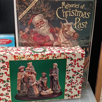 LOT 73: Grandeur Noel 2002 Fabric Santa & Friends with Large Ornament Collection & More