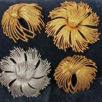 LOT 80: Set of (4) Monet Cordelia and Mirador Brooches