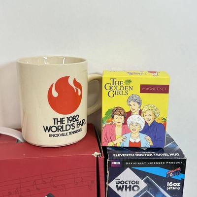 LOT 82: NIP Novelty & More: Light Bar+, Golden Girls Coasters, Roll-up Piano & More