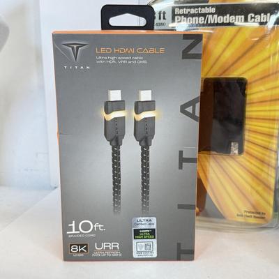 LOT 85: Office Collection: Sharper Image LED Puck Light Set, NIP Wires and Cords, Visual J++ & Toner