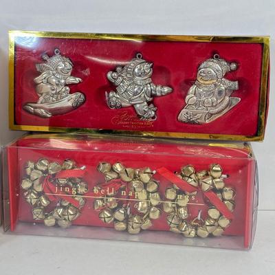 LOT 87: Lenox Christmas Ornaments & Porcelain Decor in Boxes, Gorham Snowman Ornaments & More