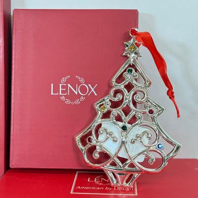 LOT 87: Lenox Christmas Ornaments & Porcelain Decor in Boxes, Gorham Snowman Ornaments & More