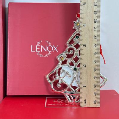 LOT 87: Lenox Christmas Ornaments & Porcelain Decor in Boxes, Gorham Snowman Ornaments & More