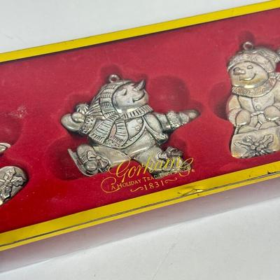 LOT 87: Lenox Christmas Ornaments & Porcelain Decor in Boxes, Gorham Snowman Ornaments & More