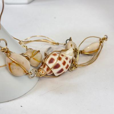 LOT 97: Vintage Collection of Large, Beaded & Seashell Statement Necklaces