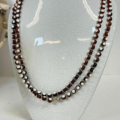 LOT 97: Vintage Collection of Large, Beaded & Seashell Statement Necklaces