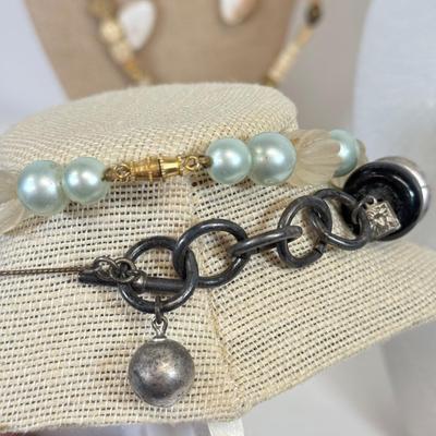 LOT 97: Vintage Collection of Large, Beaded & Seashell Statement Necklaces