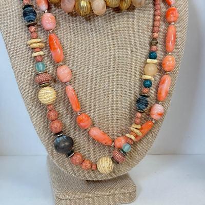 LOT 98: Vintage Beaded Statement Necklaces