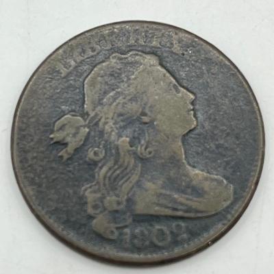 LOT 104: 1802 Draped Bust Large Cent US Coin