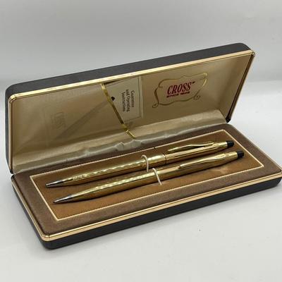 LOT 106: Vintage Cross 1/20th 12K Gold Filled Pen and Mechanical Pencil Set