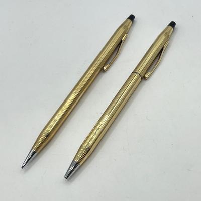 LOT 106: Vintage Cross 1/20th 12K Gold Filled Pen and Mechanical Pencil Set