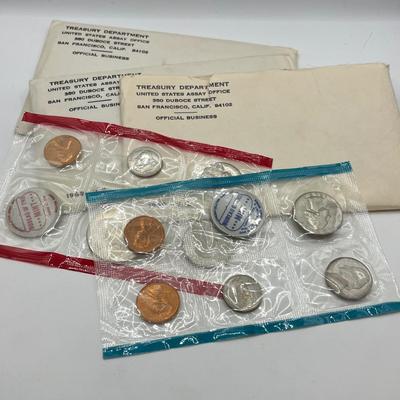 LOT 107: 1968 and 1969 Uncirculated Coin Sets