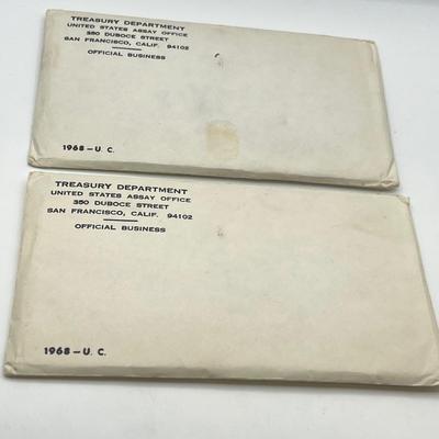 LOT 107: 1968 and 1969 Uncirculated Coin Sets