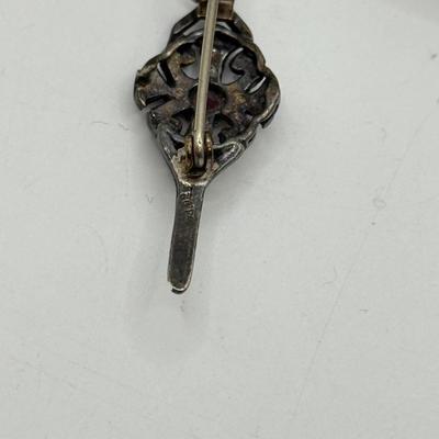 LOT 116: Two Vintage Sterling Silver Brooches/Pins (12.3g)