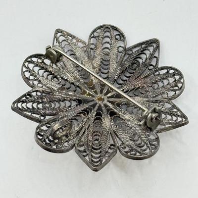 LOT 116: Two Vintage Sterling Silver Brooches/Pins (12.3g)