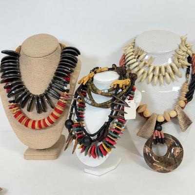 LOT 122: Beaded Necklaces & More