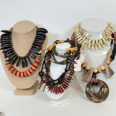 LOT 122: Beaded Necklaces & More