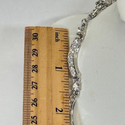 LOT 123: Collection of Silvertone Rhinestone Jewelry